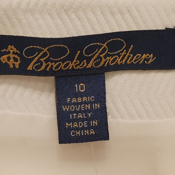 NWT Brooks Brothers Cream Textured Skirt - Picture 4 of 4